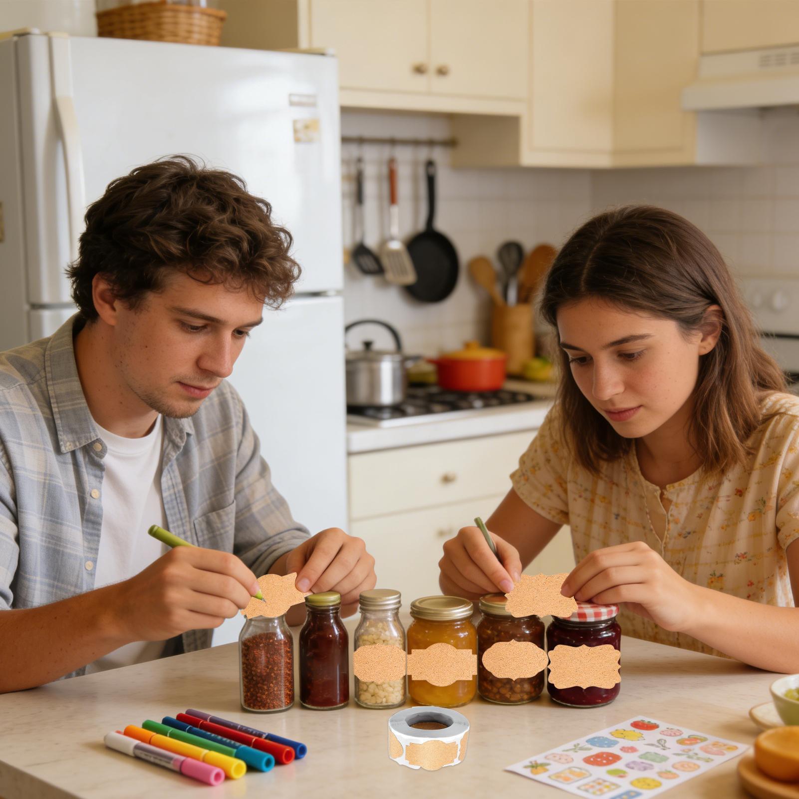 Etiquetas artesanais 300 peças - Food Storage Jar Labels avaliação e preço