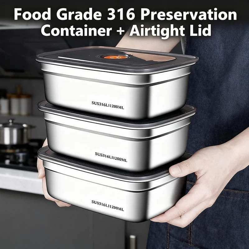 Caixa Bento de Aço Inoxidável  - Xxl Food Storage Container avaliação e preço