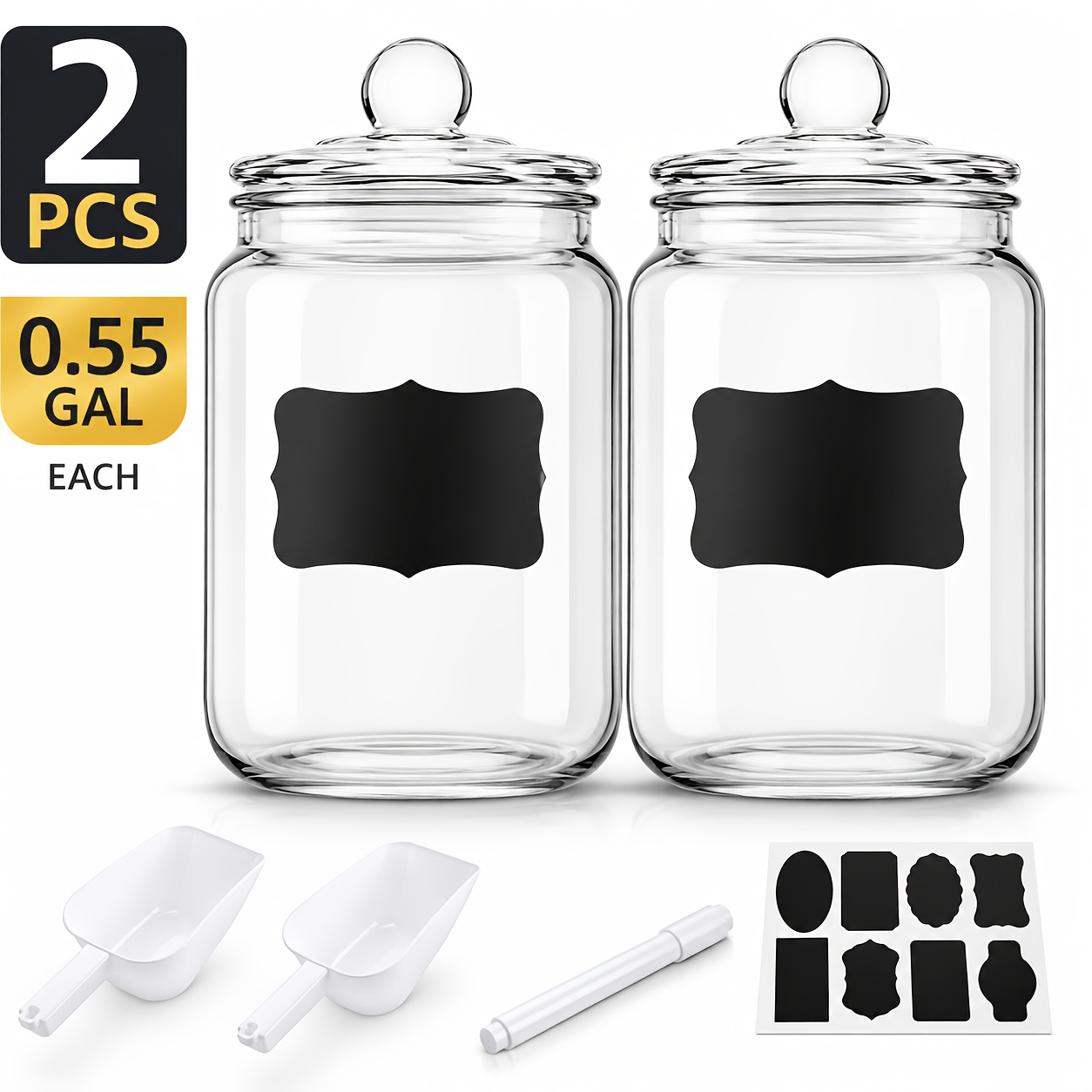 Conjunto de 2 Potes de Vidro c - Food Storage Utensils avaliação e preço