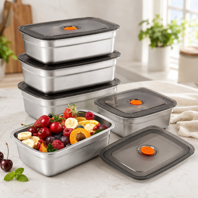 Caixa de Almoço de Aço Inoxidá - Xxl Food Storage Container avaliação e preço