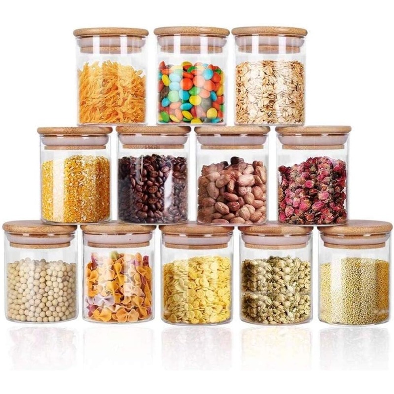 Conjunto de 12 frascos de vidr - Food Storage Jar Labels avaliação e preço